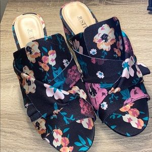 Women’s Floral JustFab heeled sandals